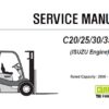 Clark C20/25/30/35 D Forklift (ISUZU Engine) Service Repair Manual (SM1012)