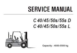 Clark C 40 / 45 / 50s / 55s D , C 40 / 45 / 50s / 55s L Forklift (P455) Service Repair Manual (SM810)