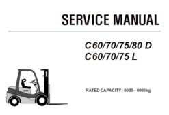 Clark C 60/70/75/80 D , C 60/70/75 L Forklift (P680) Service Repair Manual