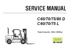Clark C 60/70/75/80 D , C 60/70/75 L Forklift Service Repair Manual (SM1023)