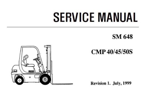 Clark CMP 40/45/50S Forklift Service Repair Manual (SM5185 & SM648)