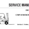 Clark CMP 15 / 18 / 20 / 25 / 30 Forklift Service Repair Manual (SM638)