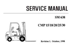 Clark CMP 15 / 18 / 20 / 25 / 30 Forklift Service Repair Manual (SM638)