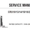 Clark CRX10/13/14/15/18/20/25 Forklift Service Repair Manual (SM776)