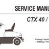 Clark CTX 40 / 70 Forklift (CTX470) Service Repair Manual (SM849)