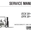 Clark ECX20-32, EPX20-32 Forklift (ECX360-EPX360) Service Repair Manual (SM717)