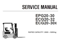 Clark EPG20-30 , ECG20-32 , ECG20-30X Forklift (EPG-ECG) Service Repair Manual (SM677)