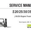 Clark S 20/25/30/35 D Forklift (ISUZU Engine Truck) Service Repair Manual (SM1081)