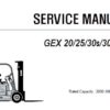 Clark GEX 20/25/30s/30/32 Forklift (GEX230) Service Repair Manual (SM765)