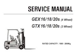 Clark GEX 16 / 18 / 20s (4 Wheel) & GTX 16 / 18 / 20s (3 Wheel) Forklift Service Repair Manual (SM795)