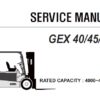 Clark GEX 40/45/50 Forklift (GEX450) Service Repair Manual (SM889)