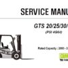 Clark GTS 20/25/30/33 L Forklift (PSI 4G64) Service Repair Manual (SM1024)