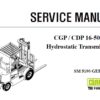 Clark Hydrostatic Transmission (for CGP / CDP 16-50 H Forklift) Service Repair Manual (SM5190)