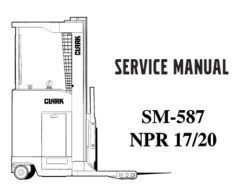 Clark NPR 17, NPR 20 Forklift Service Repair Workshop Manual