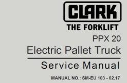 Clark PPX20 Electric Pallet Truck Service Repair Manual