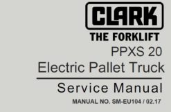 Clark PPXS20 Electric Pallet Truck Service Repair Manual
