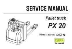 Clark PX20 Pallet Truck Forklift Service Repair Manual (SM924)