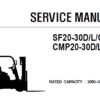 Clark SF20-30D/L/G , CMP20-30D/L/G Forklift (CMP230-SF230) Service Repair Manual (SM711)