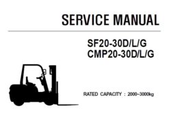Clark SF20-30D/L/G , CMP20-30D/L/G Forklift (CMP230-SF230) Service Repair Manual (SM711)