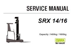 Clark SRX 14/16 Forklift Service Repair Manual (SM931)