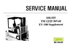 Clark TM 12/25 36Volt Forklift Service Repair Manual (SM555)