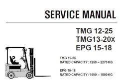 Clark TMG 12-25 , TMG13-20X , EPG 15-18 Forklift (TMG248-EPG158-EPG358) Service Repair Manual (SM616)