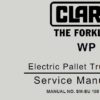 Clark WP15 Electric Pallet Truck Service Repair Manual