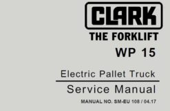 Clark WP15 Electric Pallet Truck Service Repair Manual