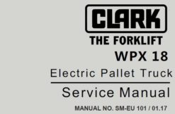 Clark WPX18 Electric Pallet Truck Service Repair Manual