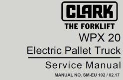 Clark WPX20 Electric Pallet Truck Service Repair Manual