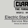 Clark WSX12 – WSX14 Electric Stacker Service Repair Manual