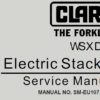 Clark WSXD20 Electric Stacker Service Repair Manual