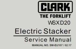Clark WSXD20 Electric Stacker Service Repair Manual