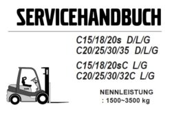 Clark C15/18/20s D/L/G , C20/25/30/35 D/L/G , C15/18/20sC L/G , C20/25/30/32C L/G Forklift (P152-P232-C152-C232) SERVICEHANDBUCH (DE)