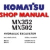 KOMATSU MX352, MX502 HYDRAULIC EXCAVATOR SERVICE REPAIR MANUAL