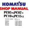 KOMATSU PC05-6 , PC07-1 , PC10-6 , PC15-2 EXCAVATOR SERVICE REPAIR MANUAL