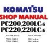 KOMATSU PC200-6, PC200LC-6, PC220-6, PC220LC-6, EXCAVATOR SERVICE REPAIR MANUAL