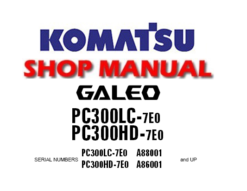 KOMATSU PC300LC-7E0, PC300HD-7E0 HYDRAULIC EXCAVATOR SERVICE REPAIR MANUAL