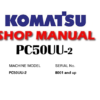 KOMATSU PC50UU-2 HYDRAULIC EXCAVATOR SERVICE REPAIR MANUAL (S/N: 8001 and up)