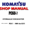 KOMATSU PC60-7 HYDRAULIC EXCAVATOR SERVICE REPAIR MANUAL (S/N: 45001 thru 52373)