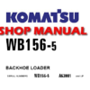 KOMATSU WB156-5 BACKHOE LOADER SERVICE REPAIR MANUAL (SN: A63001 and UP )