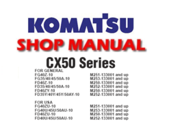Komatsu CX50 Series Forklift Truck Service Repair Manual
