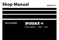 Komatsu D155AX-8 Dozer Bulldozer Service Repair Shop Manual (100001 and up)