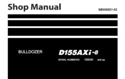Komatsu D155AXi-8 Bulldozer Service Repair Shop Manual (100040 and up)