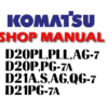 Komatsu D20PL-7 D20PLL-7 D20AG-7 D20P-7A D20PG-7A D21A-7 D21AG-7 D21PG-7A D21S-7 D21QG-7 D21A-7T Dozer Bulldozer Service Repair Manual (SN: 61001 and up, 62001 and up, 75001 and up)