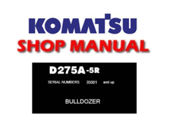 Komatsu D275A-5R Dozer Bulldozer Service Repair Manual (S/N: 35001 and up)