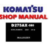 Komatsu D275AX-5E0 Dozer Bulldozer Service Repair Manual (SN: 30001 and up)