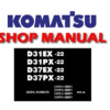 Komatsu D31EX-22, D31PX-22, D37EX-22, D37PX-22 Dozer Bulldozer Service Repair Manual (SN: 60001 and up)