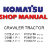 Komatsu D32E-1, D32P-1, D38E-1, D38P-1, D39E-1, D39P-1 Crawler Tractor Service Repair Manual