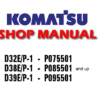 Komatsu D32E-1, D32P-1, D38E-1, D38P-1, D39E-1, D39P-1 Dozer Bulldozer Service Repair Manual
